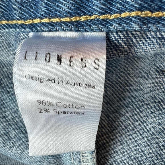 Lioness Women's High Rise Cargo Pockets Jeans Sz XXL Pockets Med Wash W 32 Y2K - Picture 10 of 11
